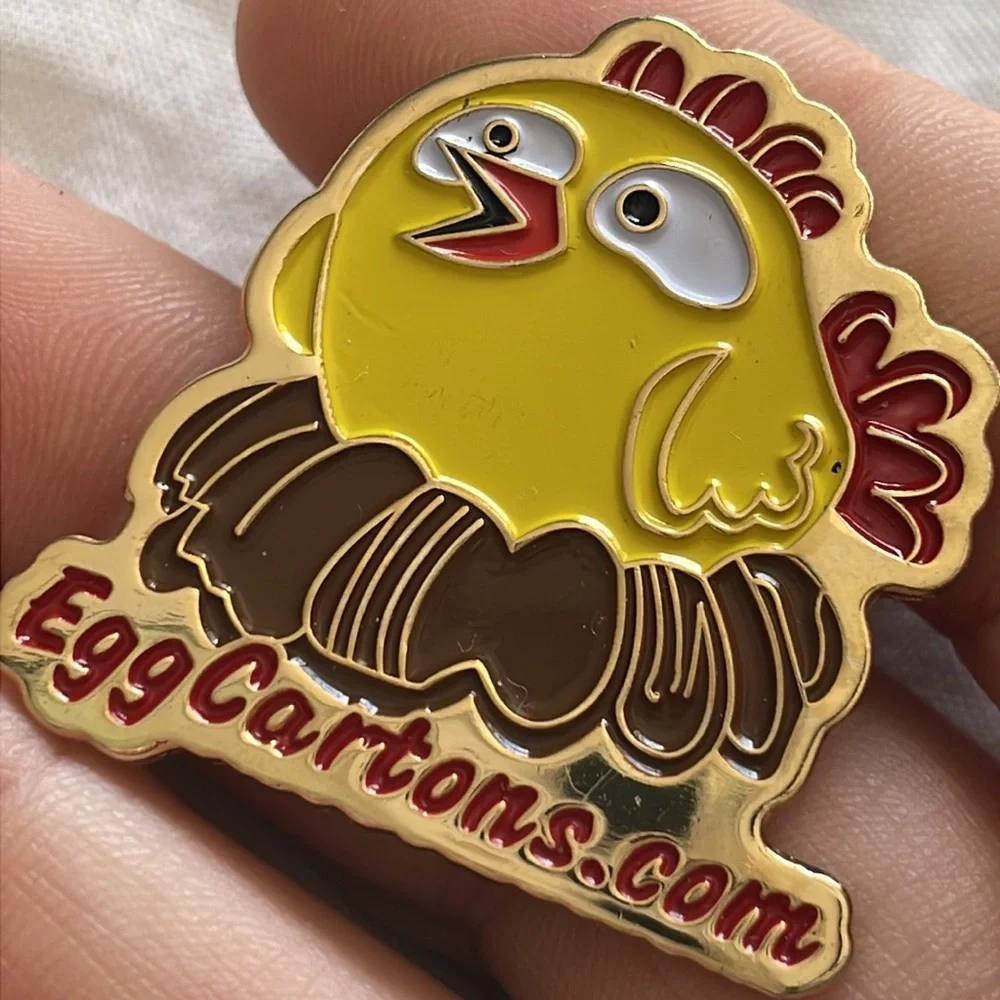 Eggcartons.com Chicken Enamel‎ Pin